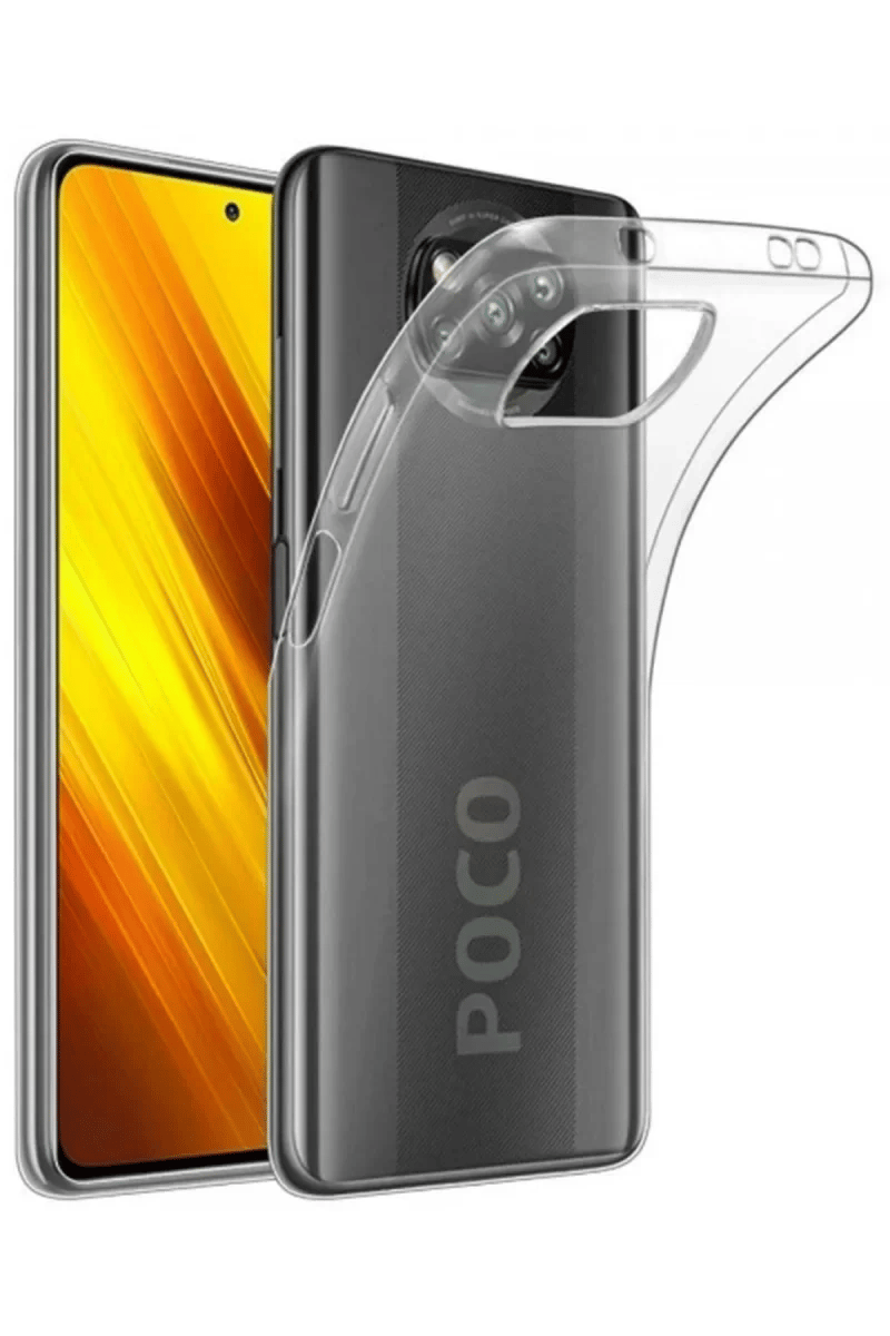 Xiaomi Pocophone X3 Kılıf Lüx Şeffaf Silikon