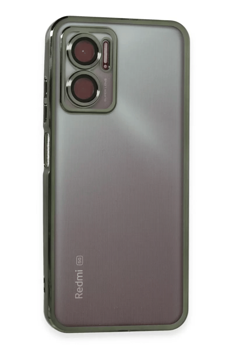 Xiaomi Redmi 10 5G Kılıf Lensli Silikon - Yeşil