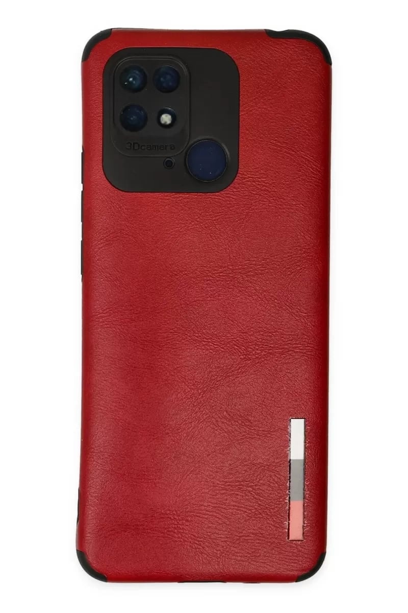 Xiaomi Redmi 10C Kılıf Loop Deri Silikon - Kırmızı