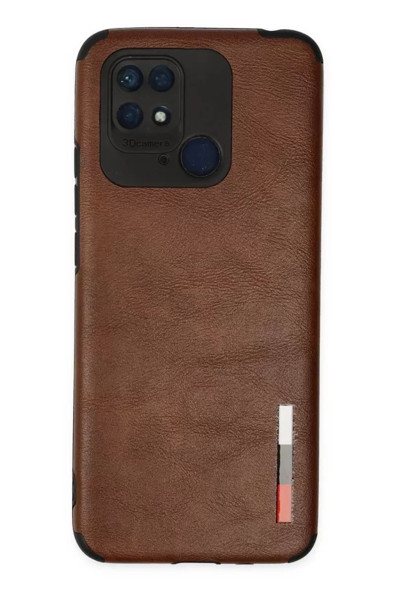 Xiaomi Redmi 10C Kılıf Loop Deri Silikon - Kahverengi