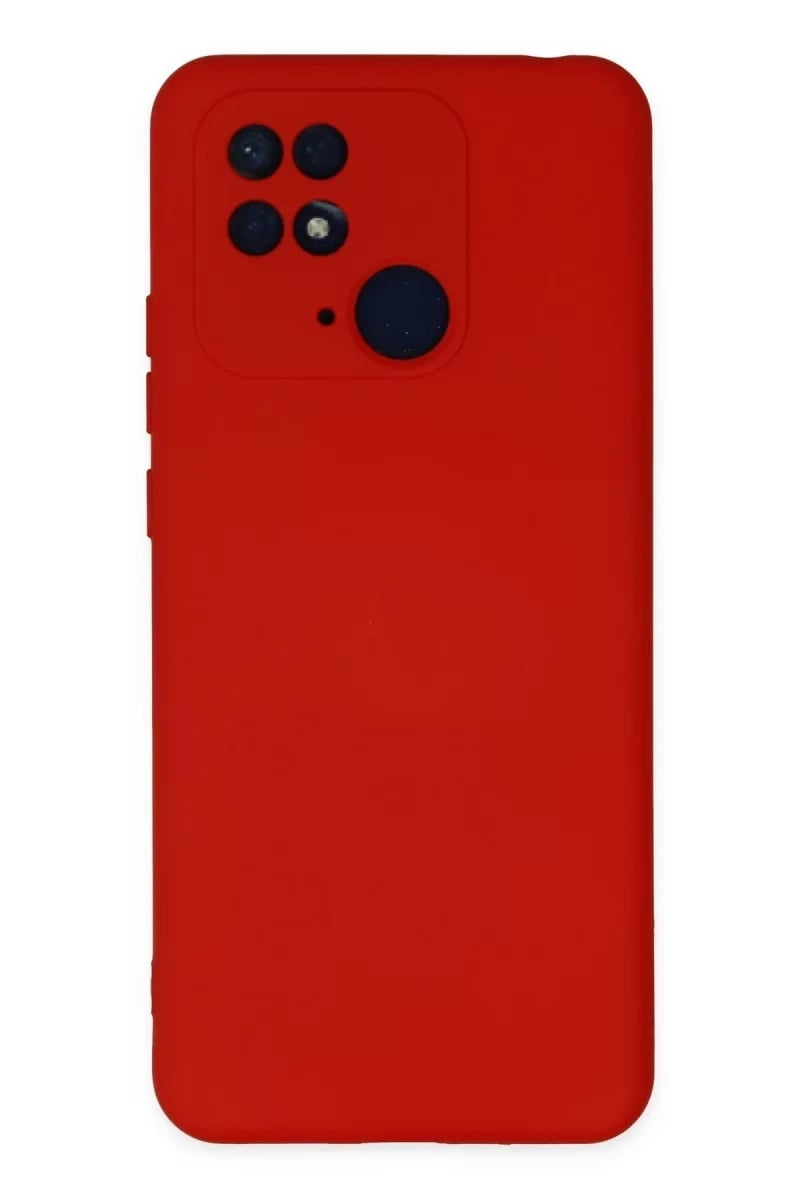 Xiaomi Redmi 10C Kılıf Nano içi Kadife Silikon - Kırmızı