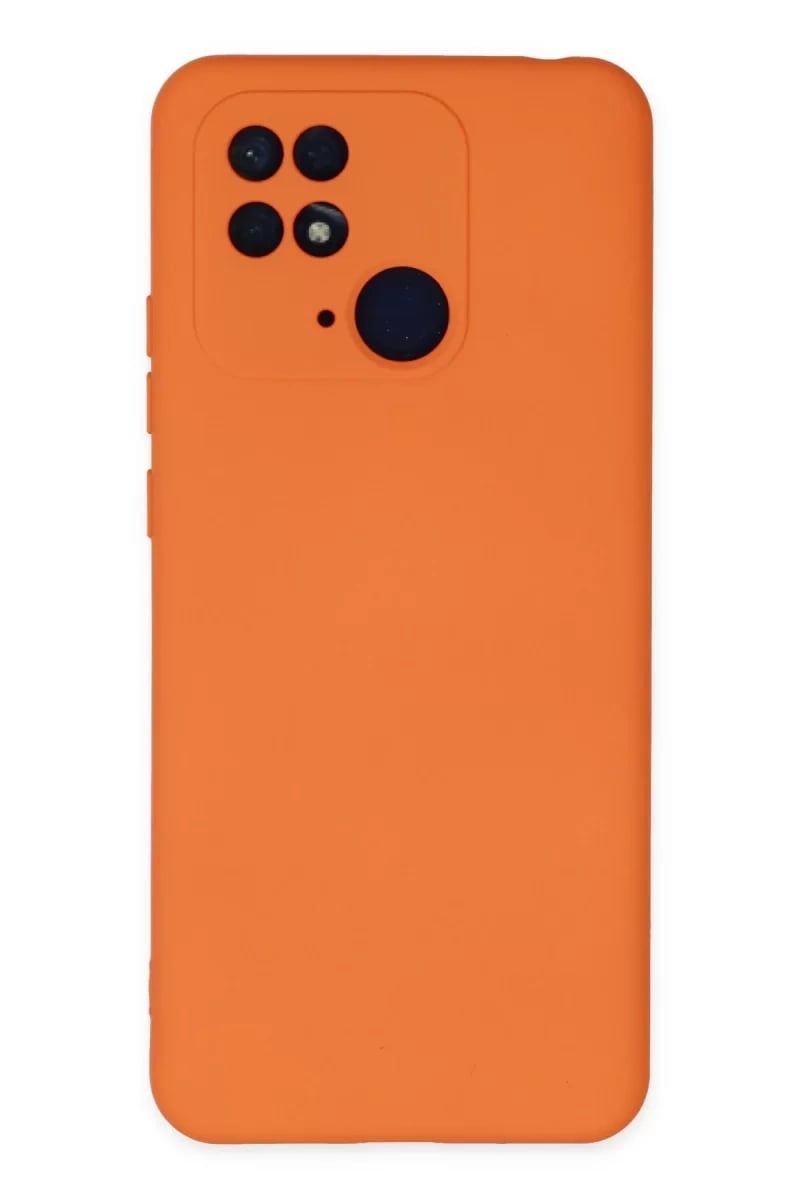 Xiaomi Redmi 10C Kılıf Nano içi Kadife Silikon - Turuncu
