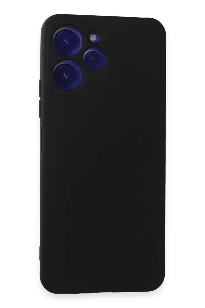 Xiaomi Redmi 12 Kılıf Nano içi Kadife Silikon - Siyah