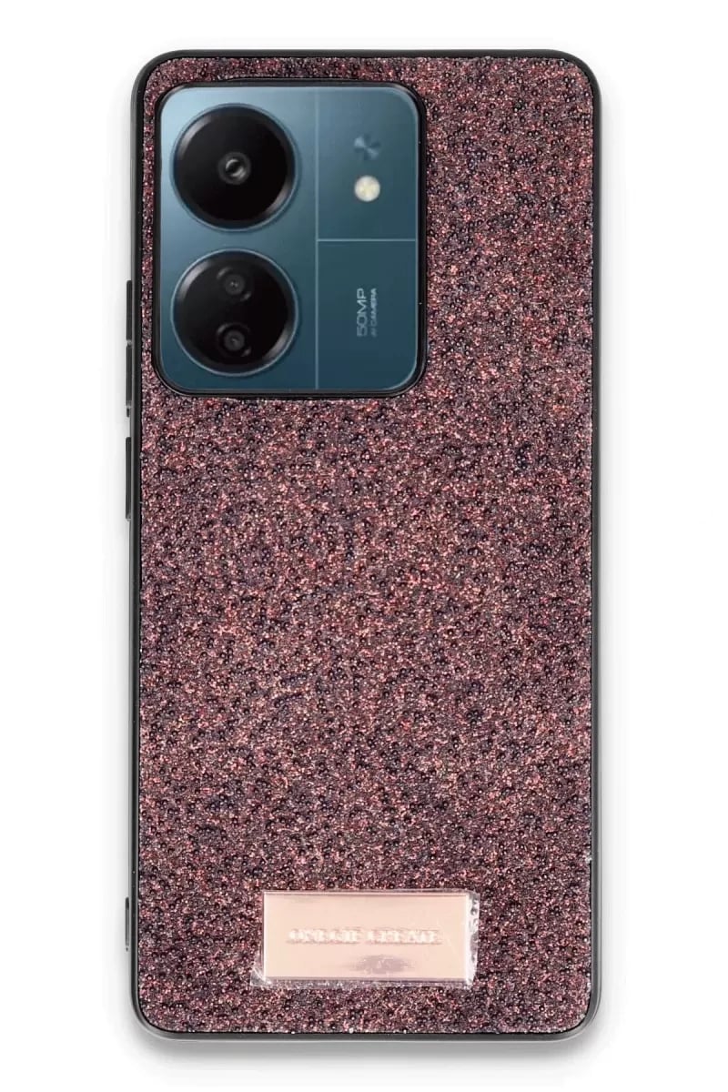 Xiaomi Redmi 13C Bright Simli Kapak - Derin Mor