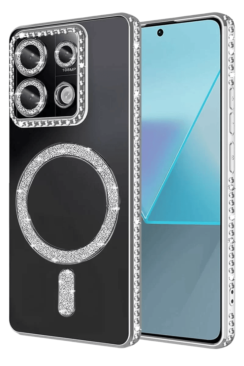 Xiaomi Redmi 13C Joke Simli Magneticsafe Kılıf - Gümüş