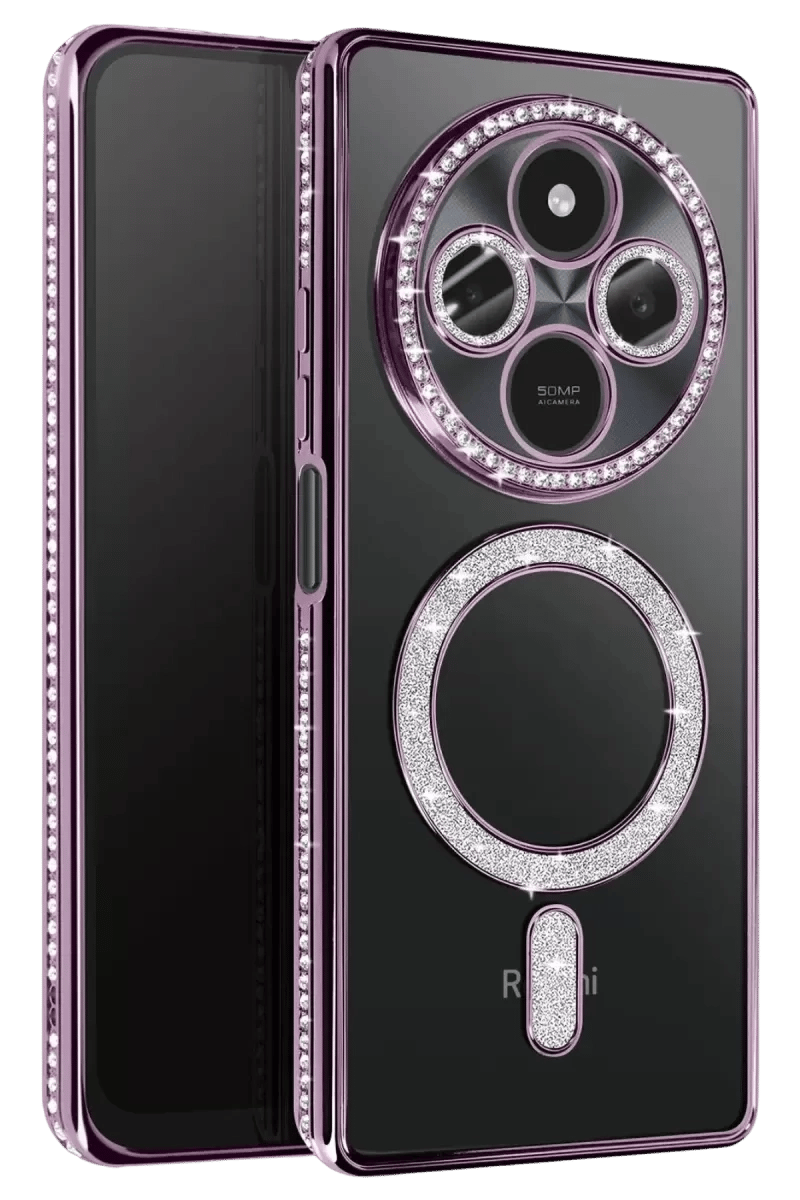 Xiaomi Redmi 14C Joke Simli Magneticsafe Kılıf - Derin Mor