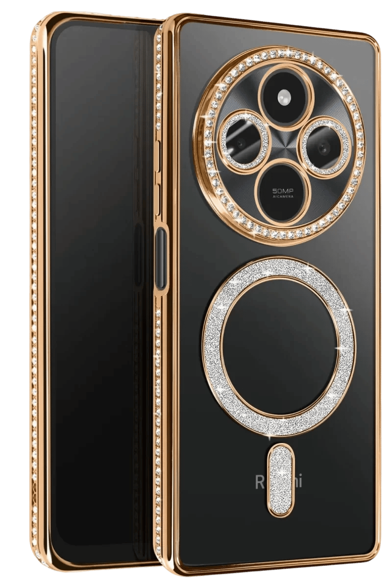Xiaomi Redmi 14C Joke Simli Magneticsafe Kılıf - Gold