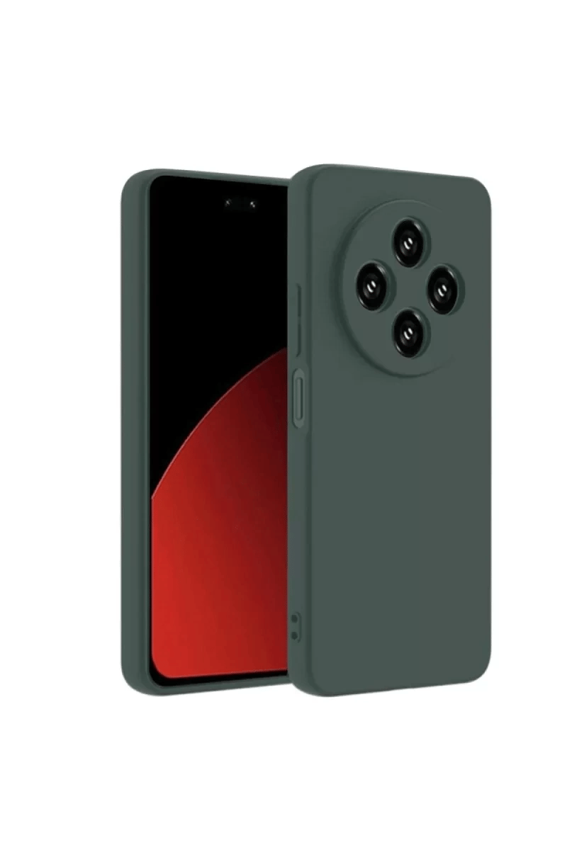 Xiaomi Redmi 14C Kılıf Nano içi Kadife Silikon - Koyu Yeşil