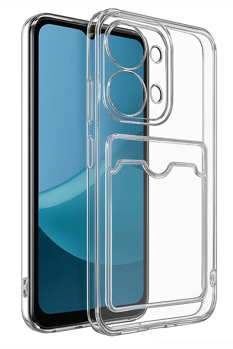 Xiaomi Redmi 15C 4G Kılıf Kart Şeffaf Silikon - Şeffaf