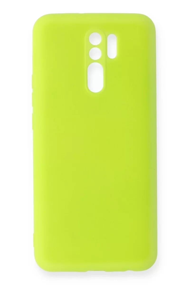 Xiaomi Redmi 9 Kılıf Nano içi Kadife Silikon - Sarı