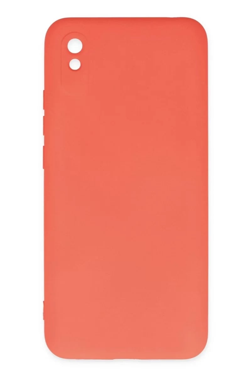 Xiaomi Redmi 9A Kılıf Nano içi Kadife Silikon - Turuncu