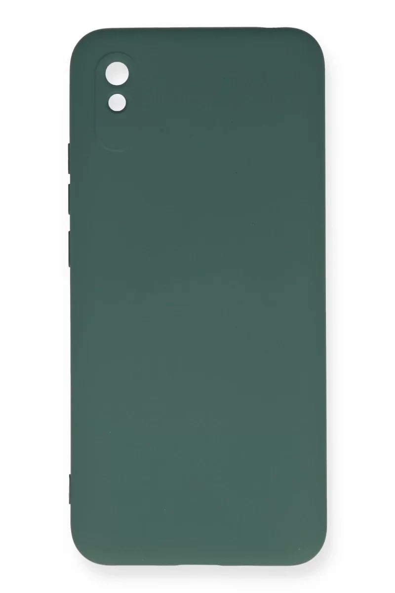 Xiaomi Redmi 9A Kılıf Nano içi Kadife Silikon - Koyu Yeşil
