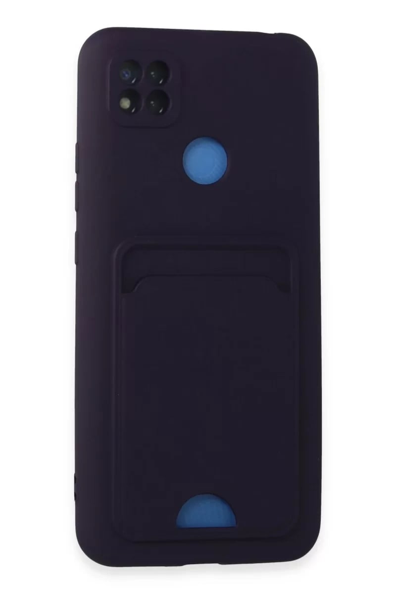 Xiaomi Redmi 9C Kılıf Kelvin Kartvizitli Silikon - Derin Mor