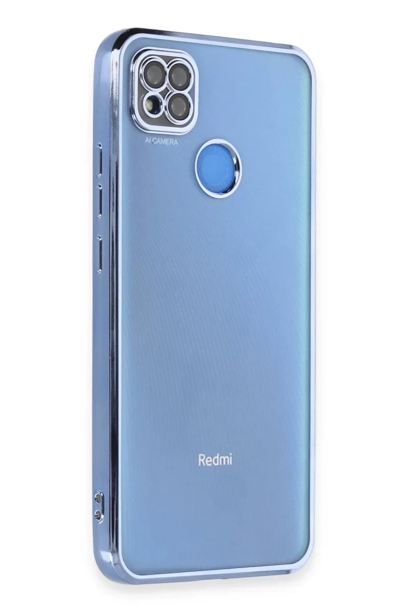 Xiaomi Redmi 9C Kılıf Lensli Silikon - Açık Mavi