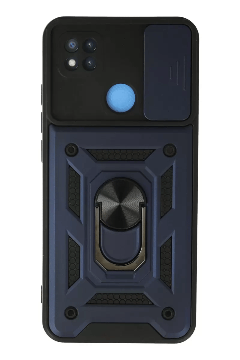 Xiaomi Redmi 9C Kılıf Pars Lens Yüzüklü Silikon - Lacivert