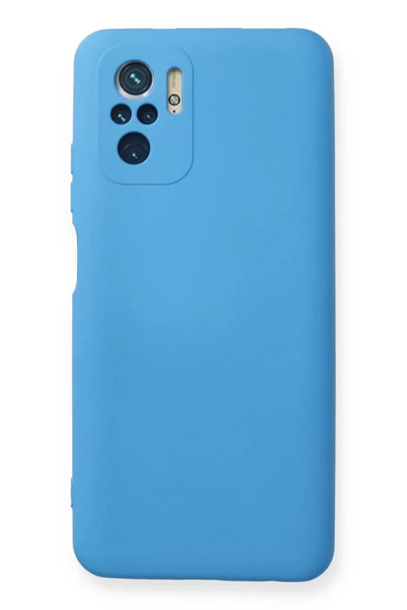 Xiaomi Redmi Note 10 Kılıf Nano içi Kadife Silikon - Mavi