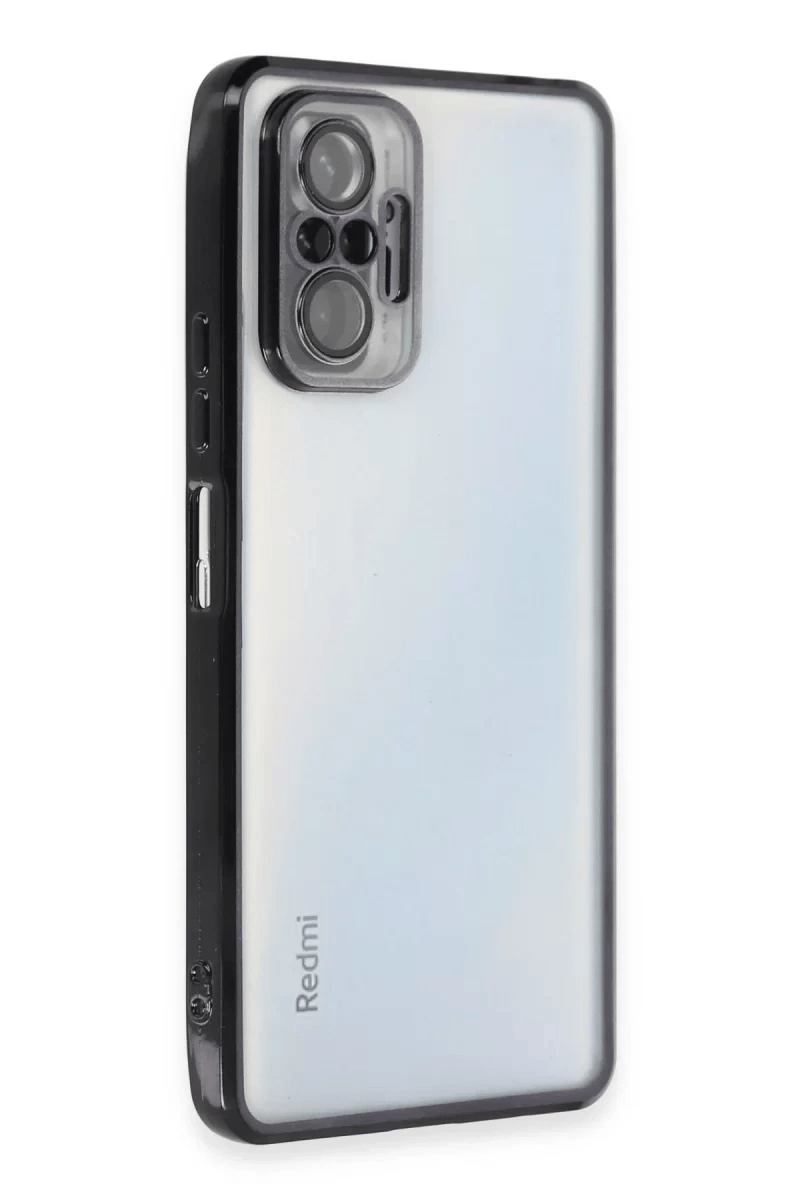 Xiaomi Redmi Note 10 Pro Kılıf Lensli Silikon - Siyah