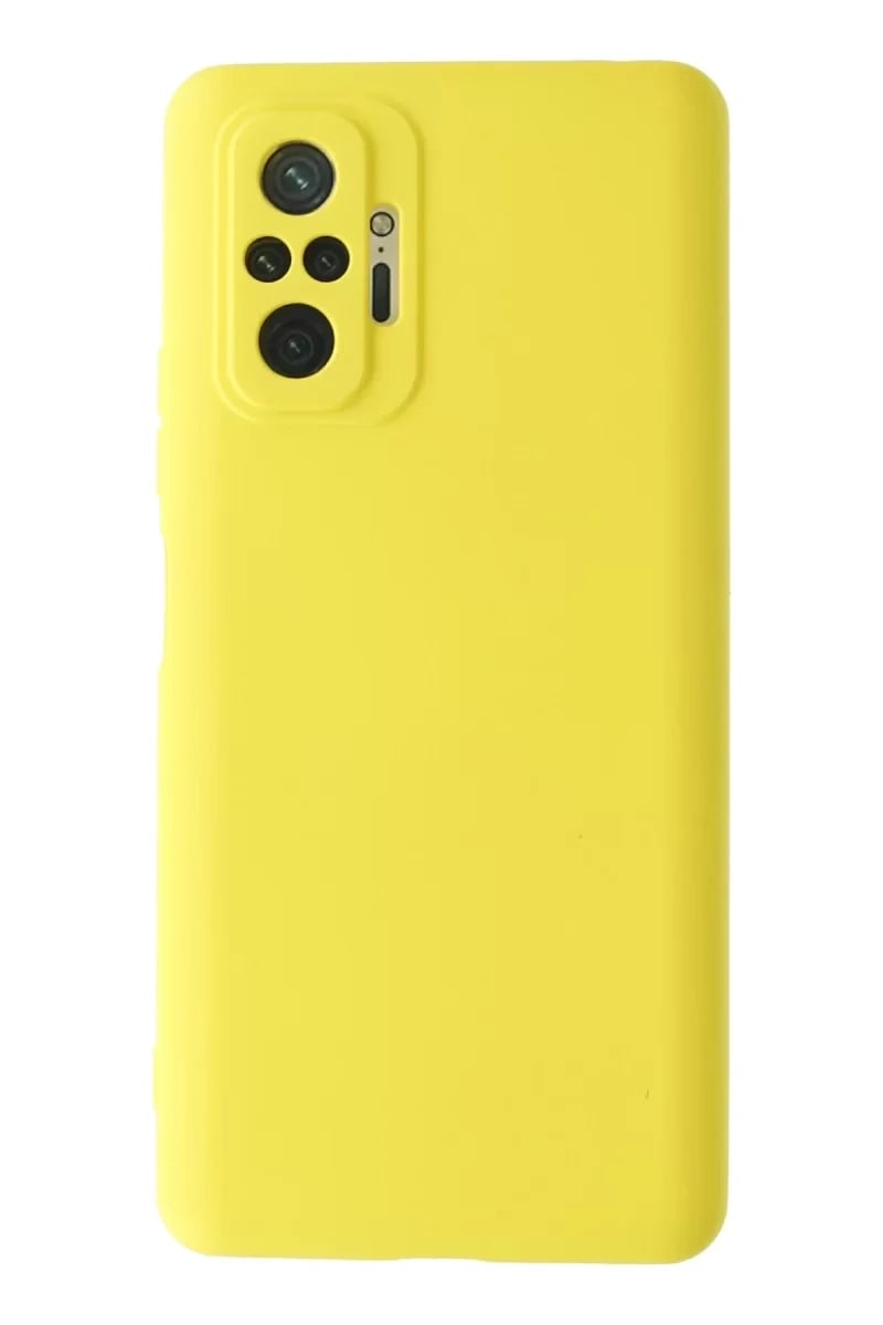 Xiaomi Redmi Note 10 Pro Kılıf Nano içi Kadife Silikon - Sarı