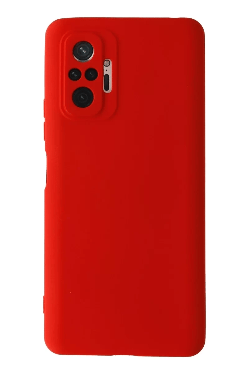 Xiaomi Redmi Note 10 Pro Kılıf Nano içi Kadife Silikon - Kırmızı