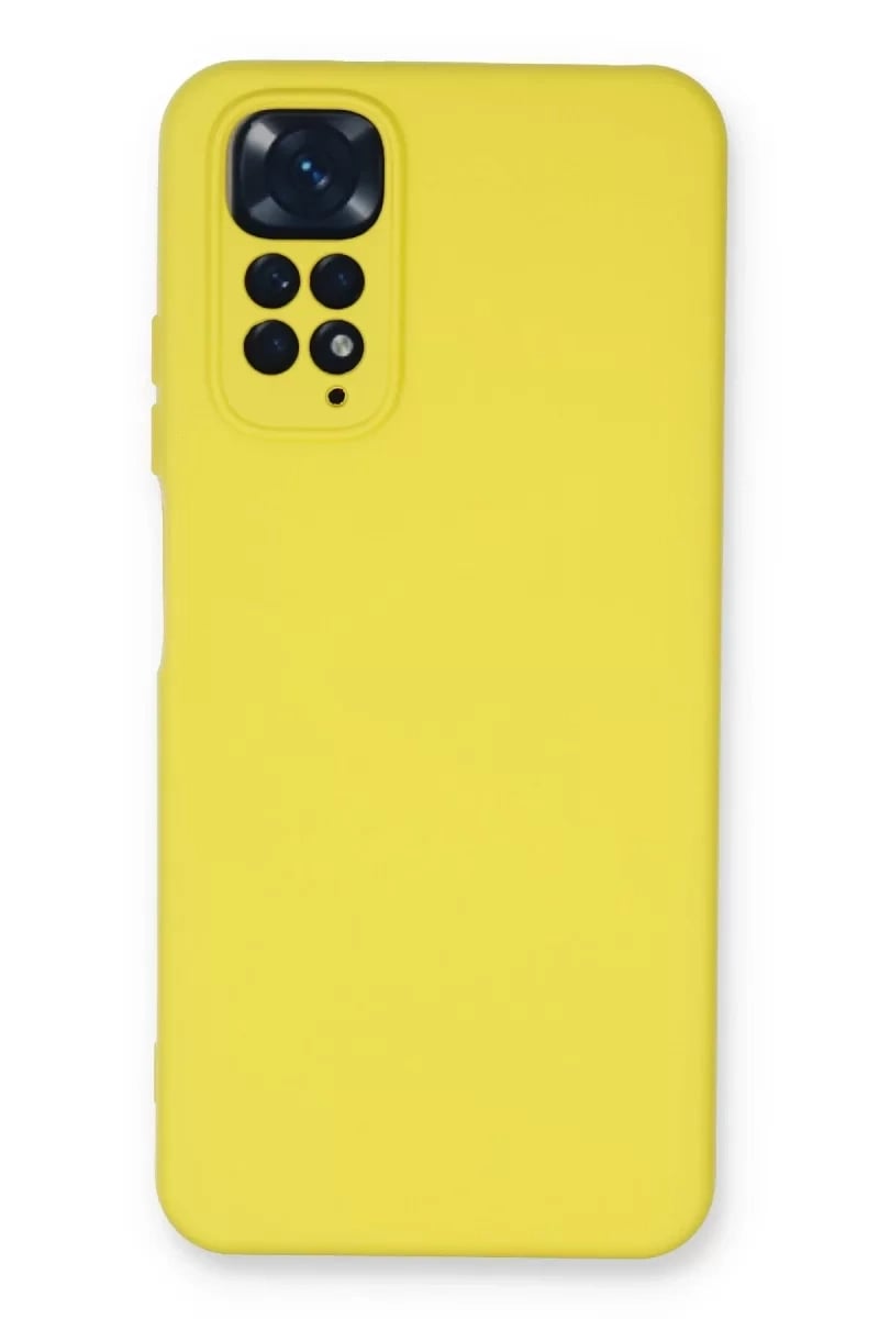 Xiaomi Redmi Note 11 Kılıf Nano içi Kadife Silikon - Sarı
