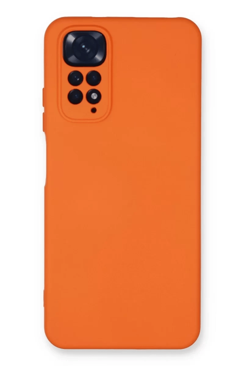 Xiaomi Redmi Note 11 Kılıf Nano içi Kadife Silikon - Turuncu