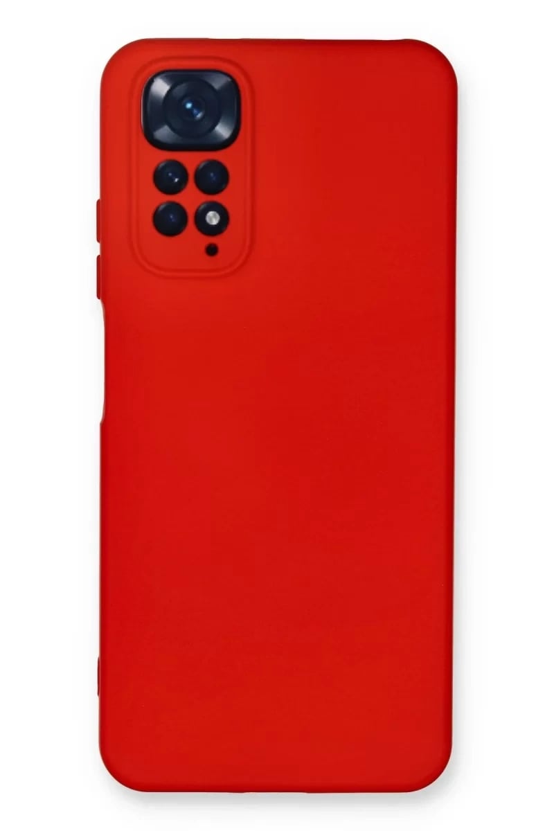 Xiaomi Redmi Note 11 Kılıf Nano içi Kadife Silikon - Kırmızı