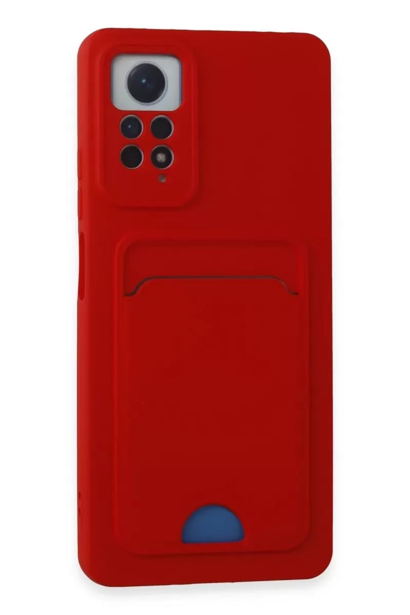 Xiaomi Redmi Note 11 Pro Kılıf Kelvin Kartvizitli Silikon - Kırmızı
