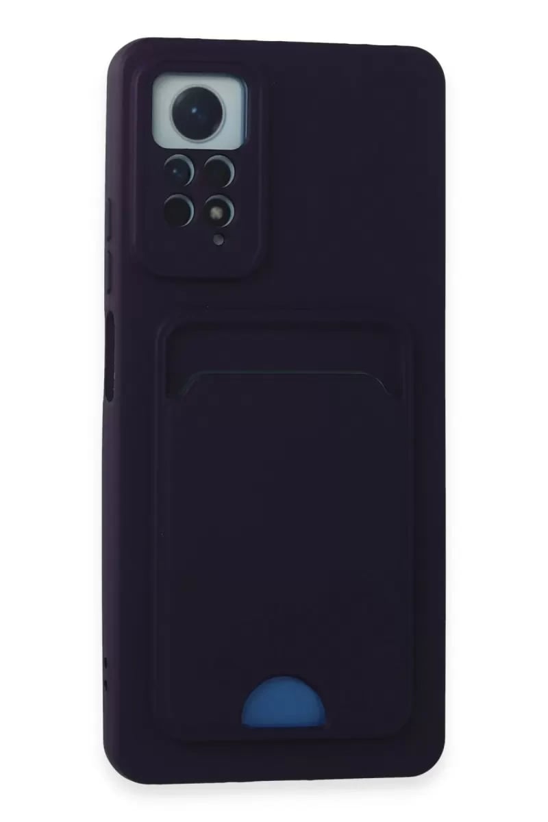 Xiaomi Redmi Note 11 Pro Kılıf Kelvin Kartvizitli Silikon - Derin Mor