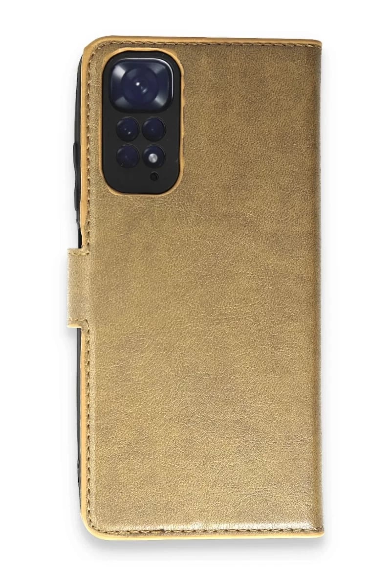 Xiaomi Redmi Note 11 Pro Kılıf Trend S Plus Kapaklı Kılıf - Gold