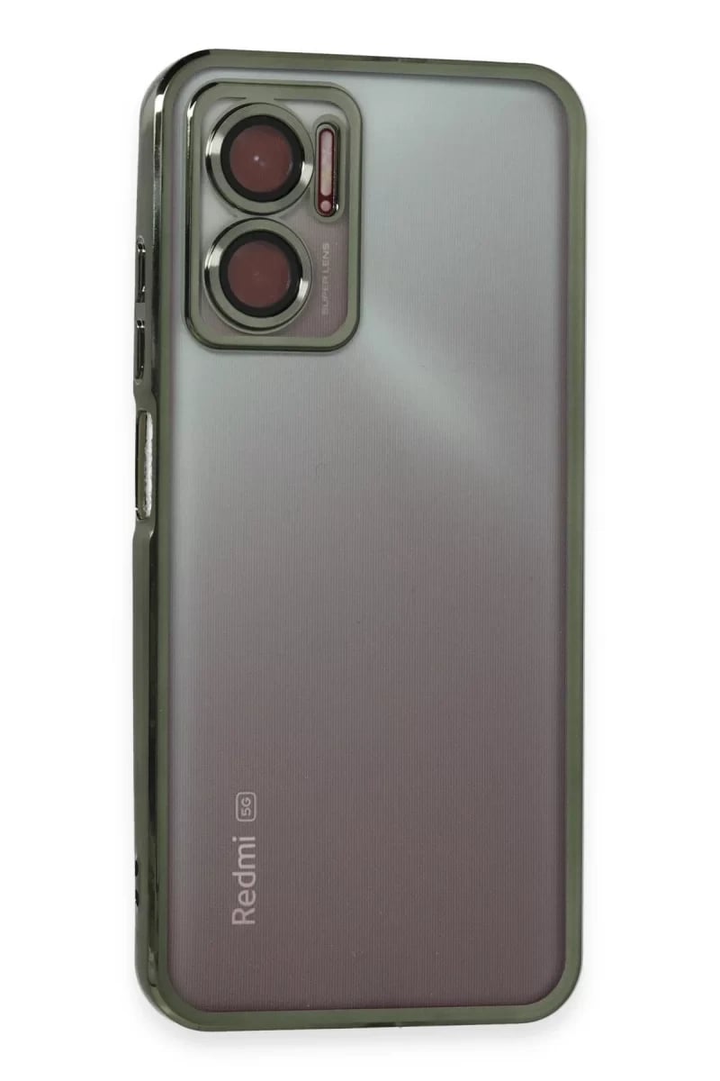 Xiaomi Redmi Note 11E Kılıf Lensli Silikon - Yeşil
