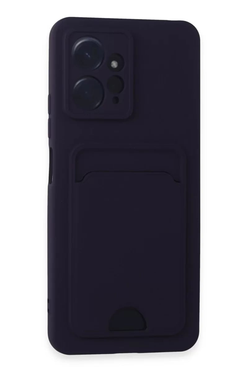 Xiaomi Redmi Note 12 4G Kılıf Kelvin Kartvizitli Silikon - Derin Mor