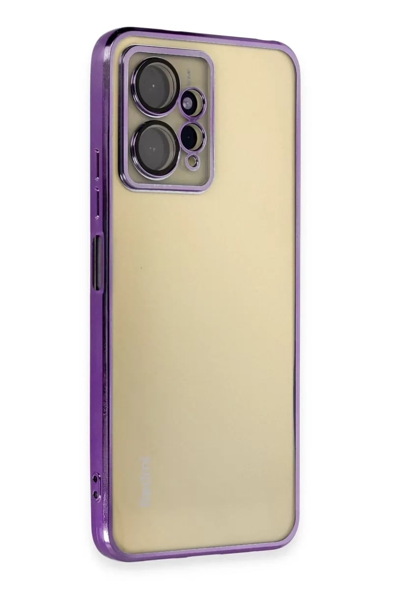 Xiaomi Redmi Note 12 4G Kılıf Lensli Silikon - Mor