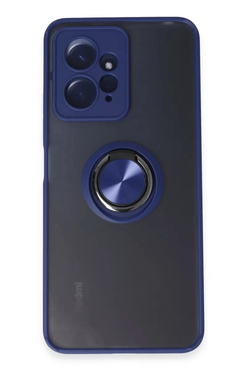 Xiaomi Redmi Note 12 4G Kılıf Montreal Yüzüklü Silikon Kapak - Lacivert