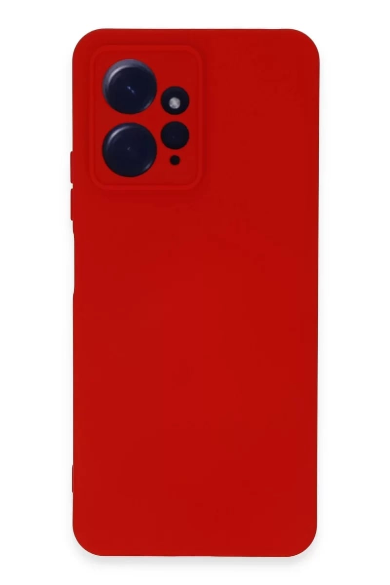 Xiaomi Redmi Note 12 4G Kılıf Nano içi Kadife Silikon - Kırmızı