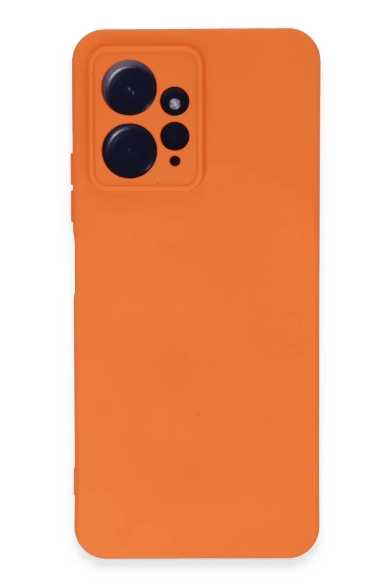 Xiaomi Redmi Note 12 4G Kılıf Nano içi Kadife Silikon - Turuncu