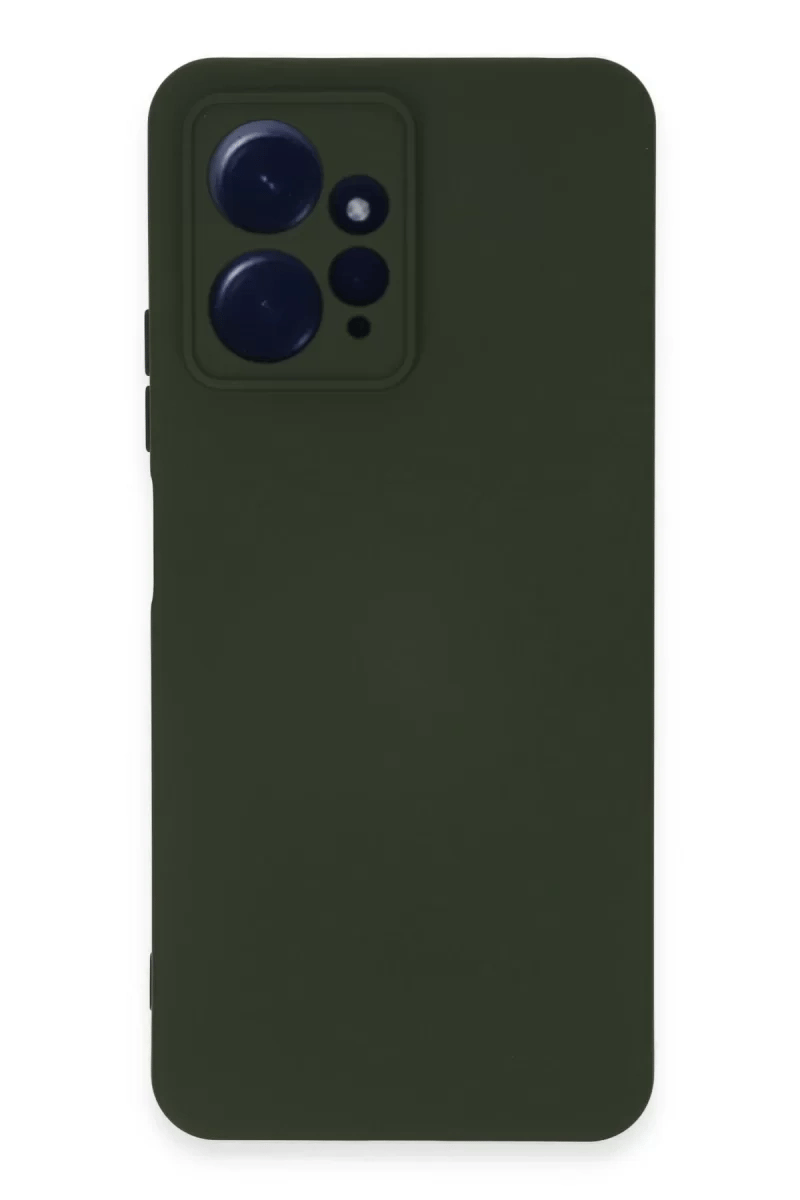 Xiaomi Redmi Note 12 4G Kılıf Nano içi Kadife Silikon - Koyu Yeşil