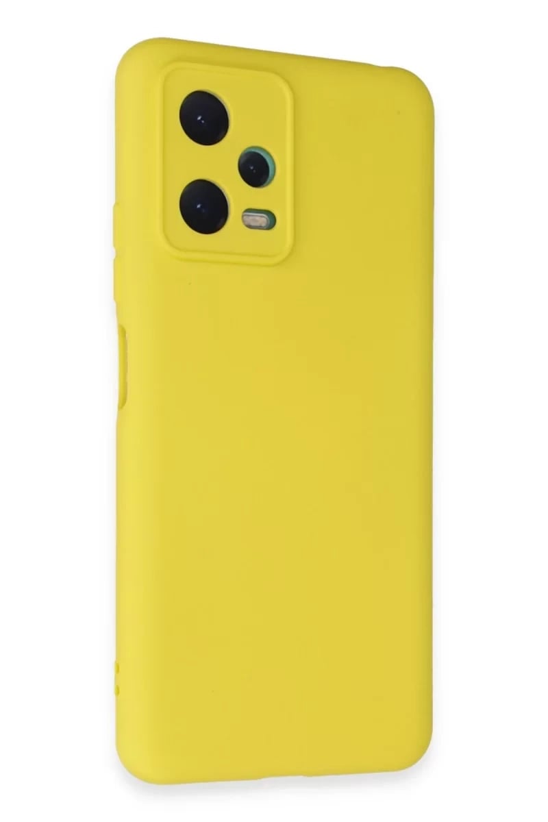 Xiaomi Redmi Note 12 5G Kılıf Nano içi Kadife Silikon - Sarı