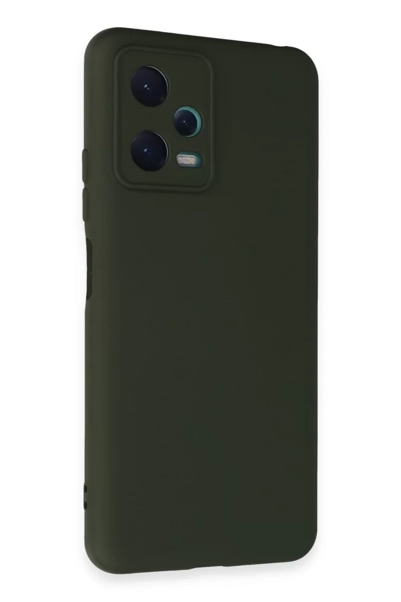 Xiaomi Redmi Note 12 5G Kılıf Nano içi Kadife Silikon - Koyu Yeşil