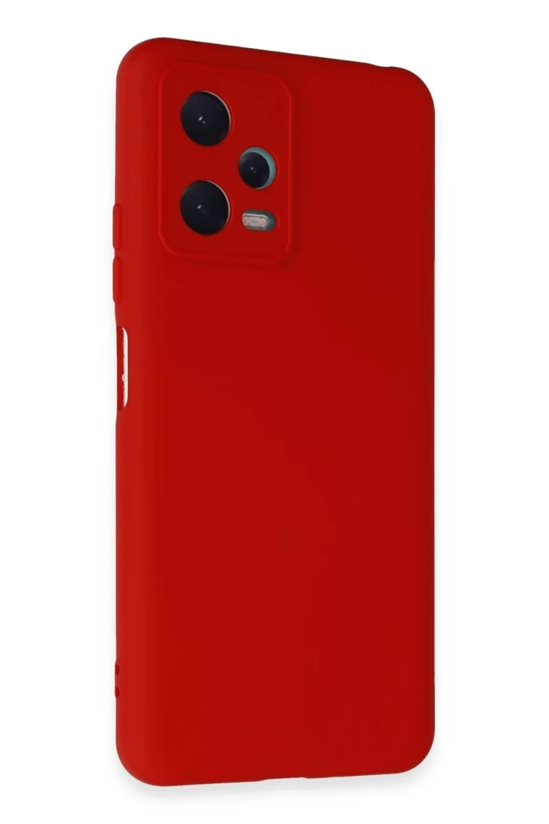 Xiaomi Redmi Note 12 5G Kılıf Nano içi Kadife Silikon - Kırmızı