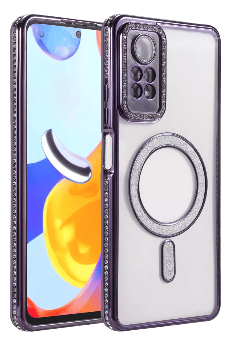 Xiaomi Redmi Note 12 Pro 4G Joke Simli Magneticsafe Kılıf - Derin Mor