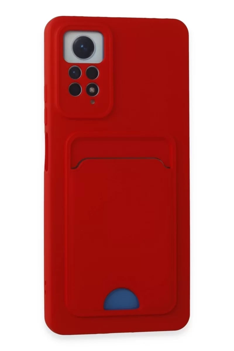 Xiaomi Redmi Note 12 Pro 4G Kılıf Kelvin Kartvizitli Silikon - Kırmızı