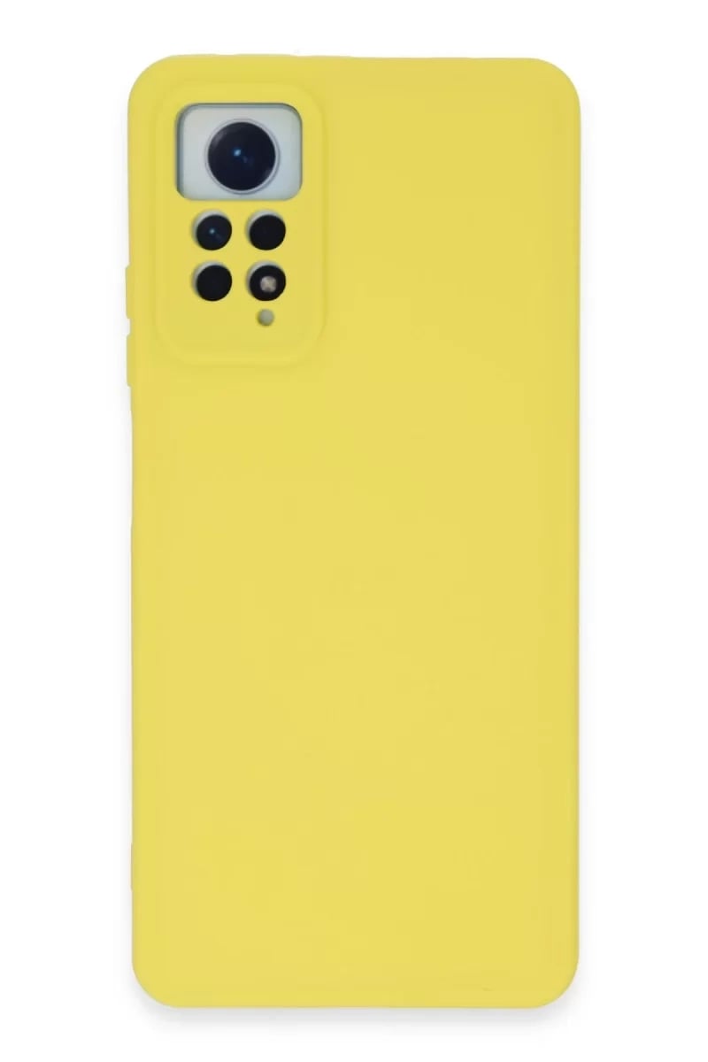 Xiaomi Redmi Note 12 Pro 4G Kılıf Nano içi Kadife Silikon - Sarı