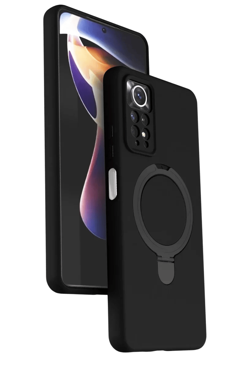 Xiaomi Redmi Note 12 Pro 4G Regal Magsafe Standlı Kapak - Siyah