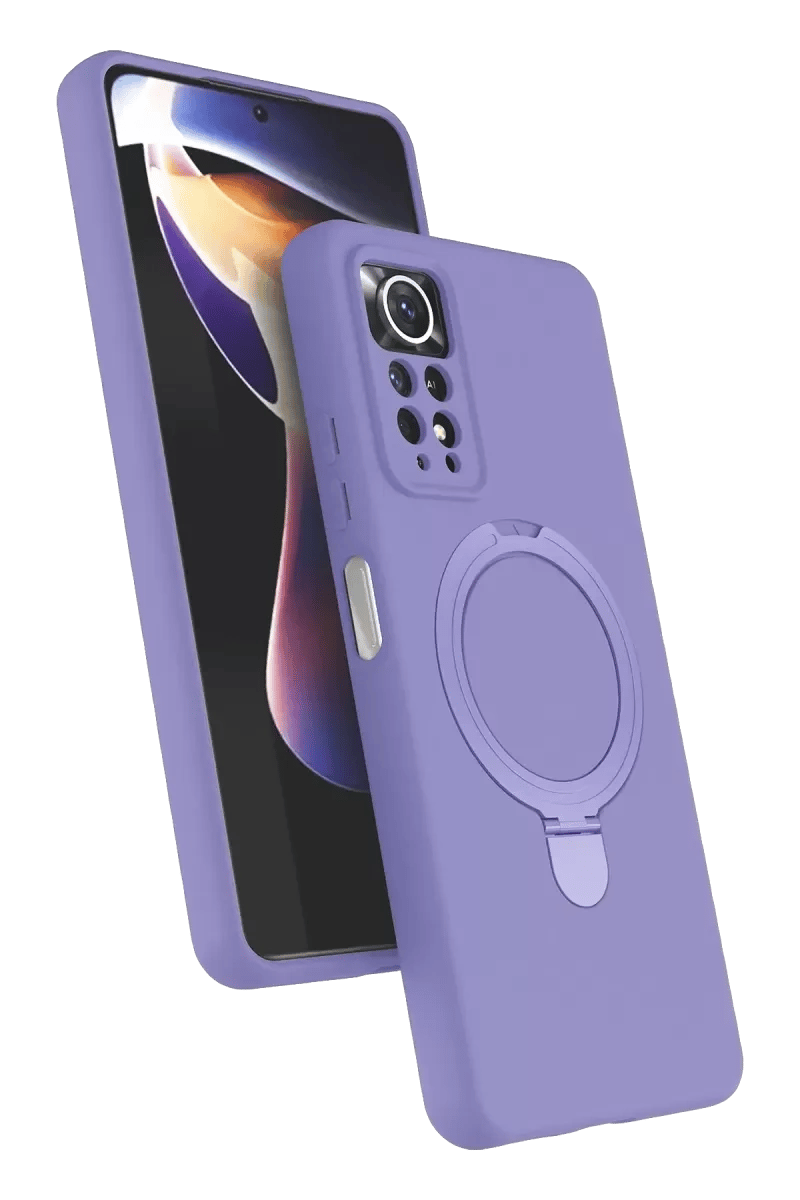 Xiaomi Redmi Note 12 Pro 4G Regal Magsafe Standlı Kapak - Lila