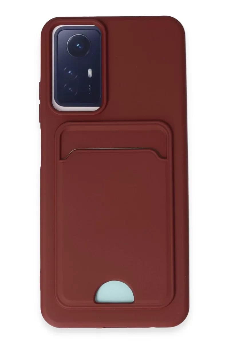 Xiaomi Redmi Note 12S Kılıf Kelvin Kartvizitli Silikon - Bordo