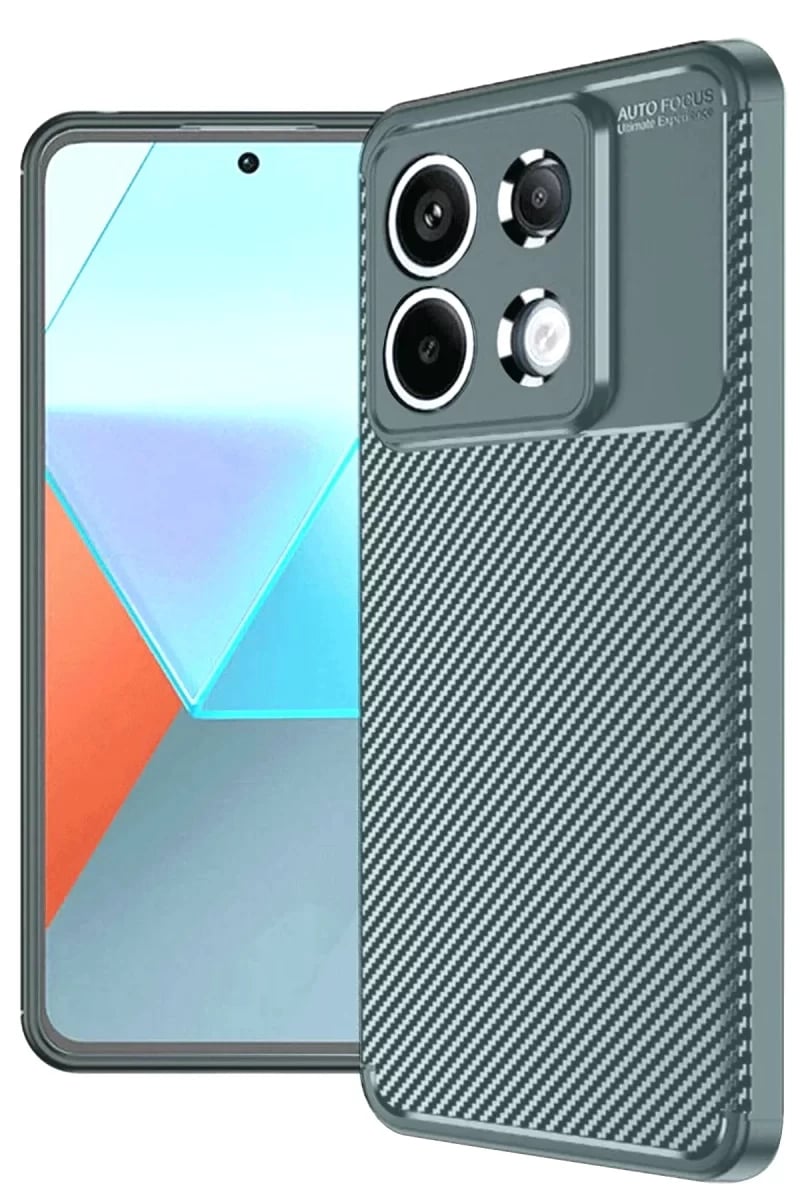 Xiaomi Redmi Note 13 Pro 4G Kılıf Auto Focus Karbon Kapak - Gri