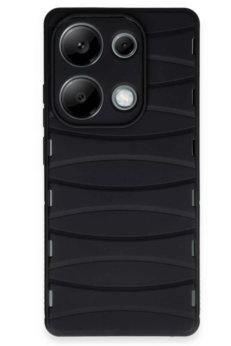 Xiaomi Redmi Note 13 Pro 4G Kılıf Bibercas Silikon Kapak - Siyah