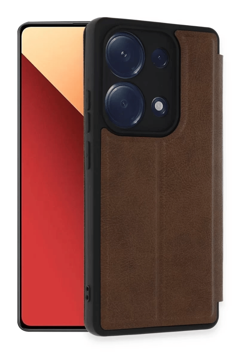 Xiaomi Redmi Note 13 Pro 4G Kılıf Flip Cover - Taba