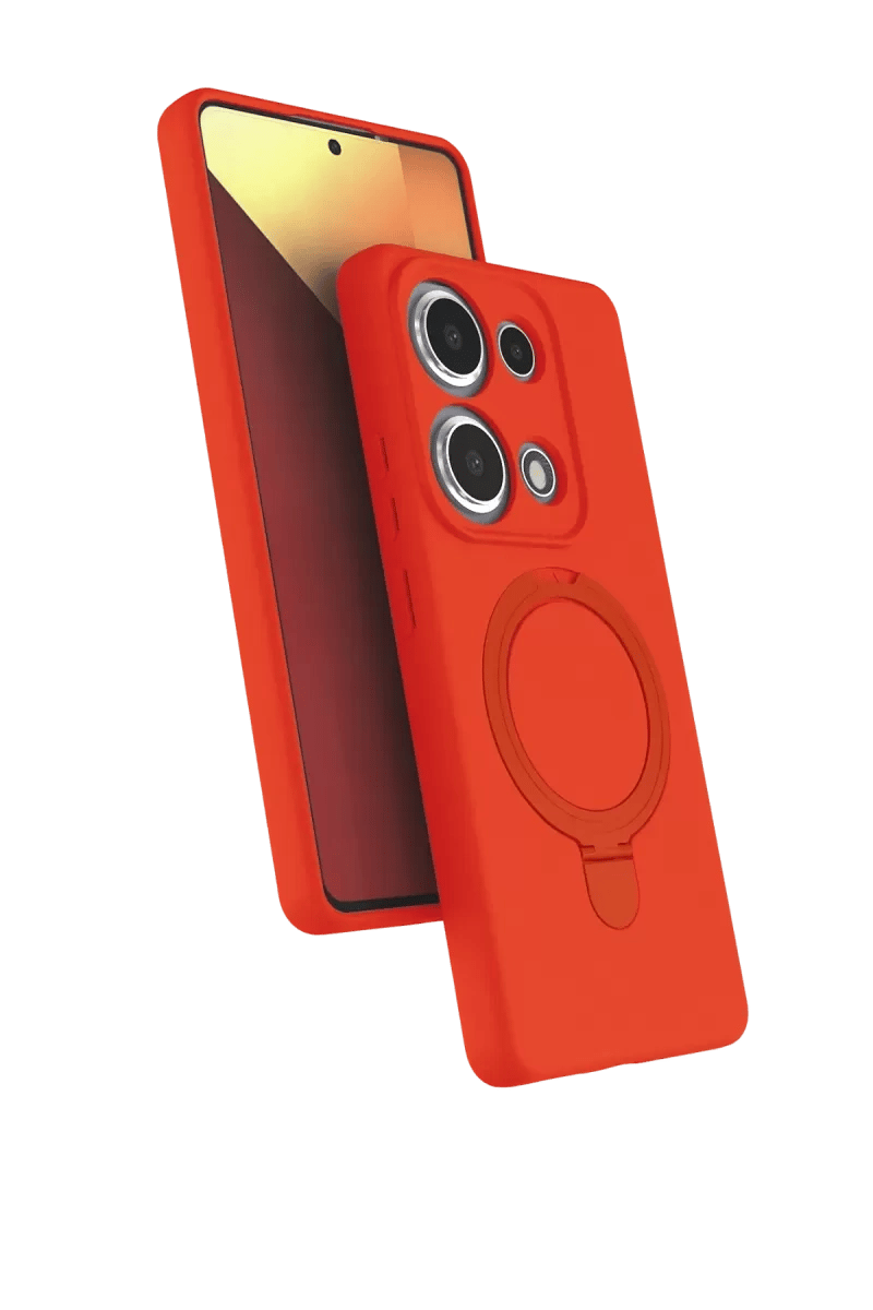 Xiaomi Redmi Note 13 Pro 4G Regal Magsafe Standlı Kapak - Turuncu