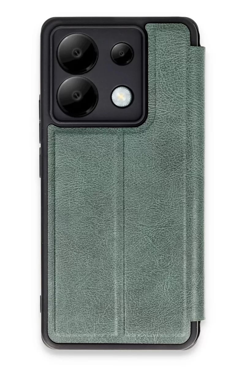 Xiaomi Redmi Note 13 Pro 5G Kılıf Flip Cover - Koyu Yeşil